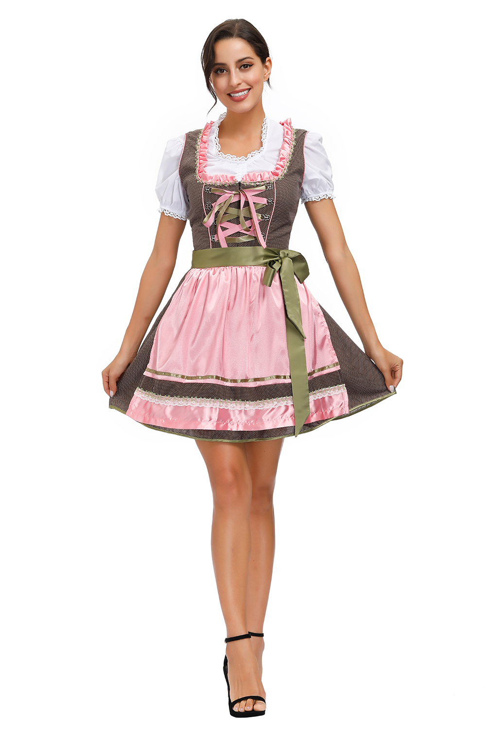 Плюс Размер Женские Немецкие Dirndl Платье Октоберфест Костюмы